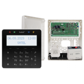 ZESTAW ALARMOWY SATEL INTEGRA 64 PLUS + INT-KSG2R-B + OPU-3P + AWT800 + 17Ah